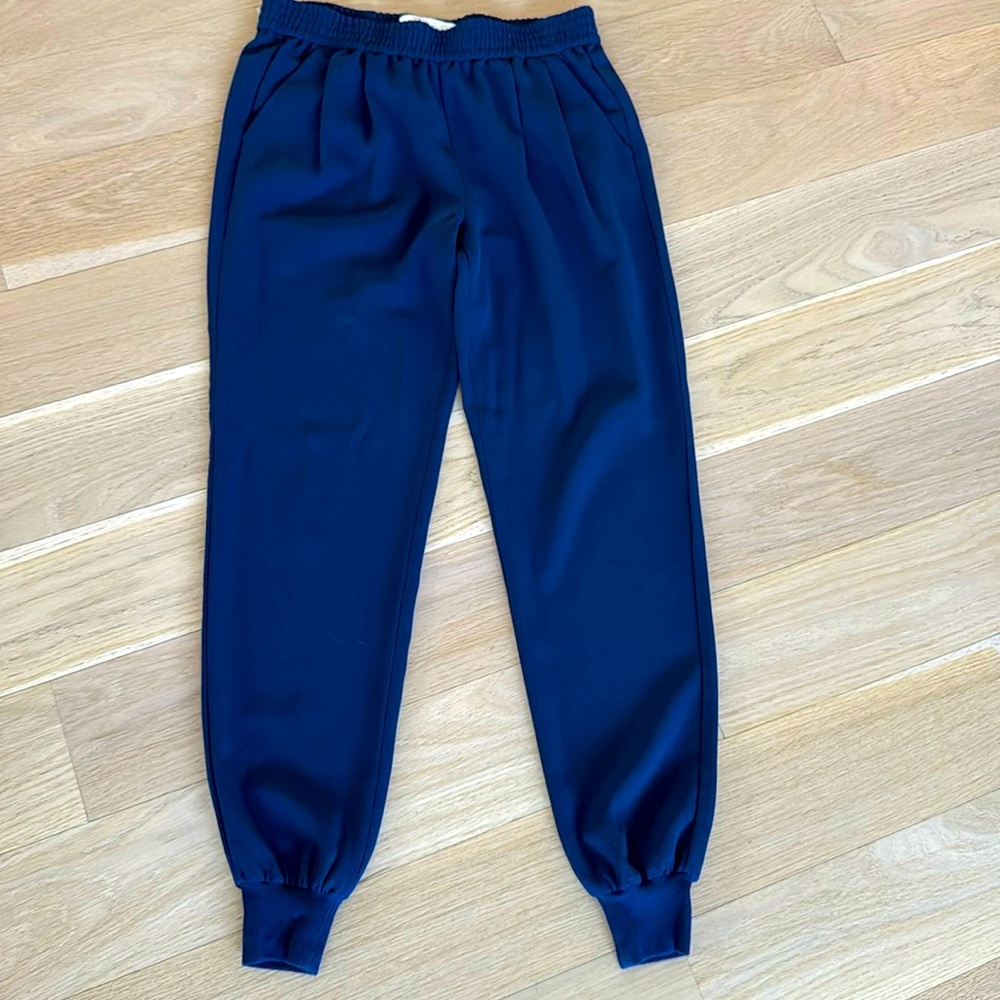 Joie Navy Elastic-Waist Jogger Pants